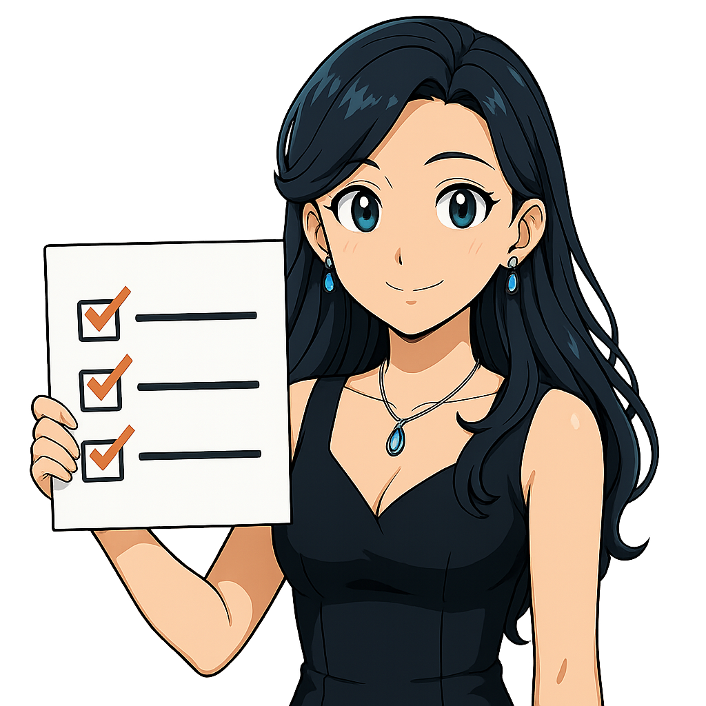 チェックポイントを案内する不動産担当者のイラスト