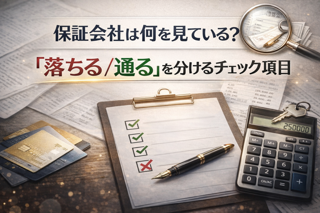 夜職賃貸の保証会社チェック項目