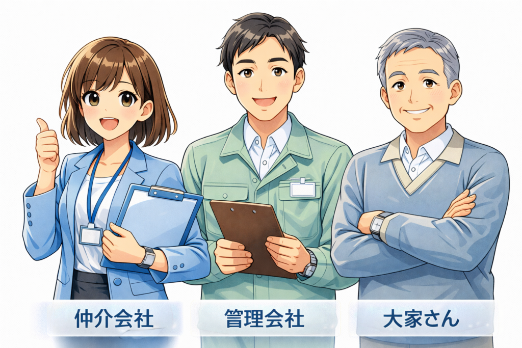 仲介会社 管理会社 大家さん